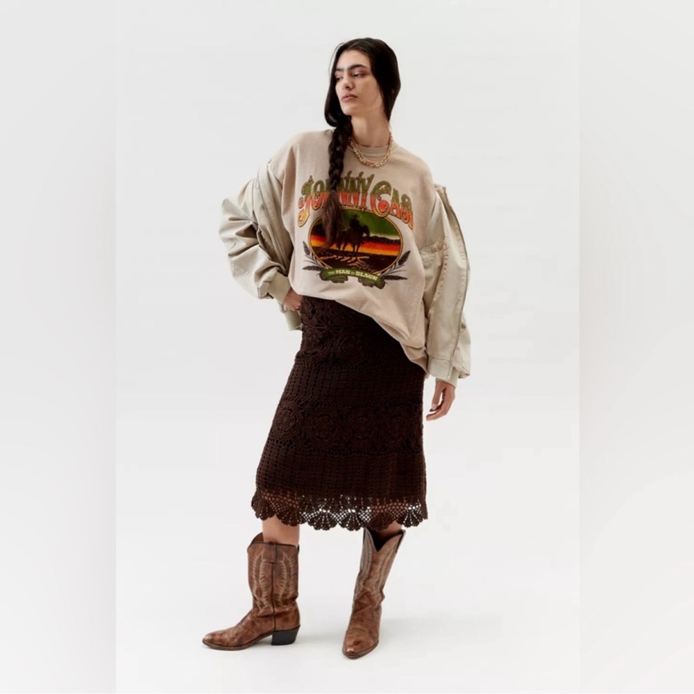 42-Johnny Cash Man In Black T-Shirt Dress | Urban Outfitters